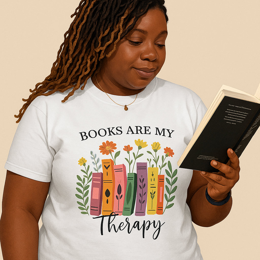 Books Are My Therapy Tee
