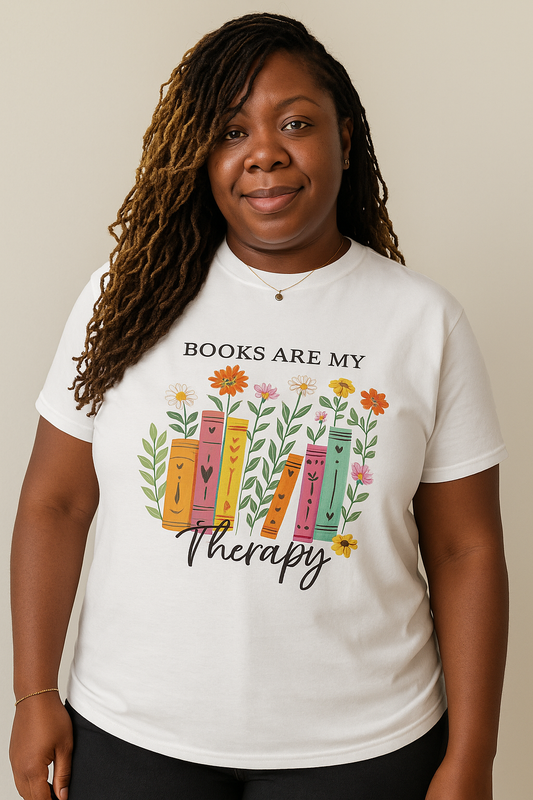 Books Are My Therapy Tee